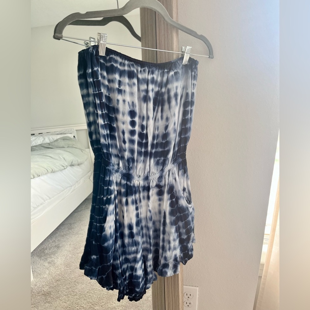 Shore Tie Dye Strapless Romper